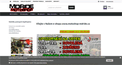 Desktop Screenshot of motoshop-mdride.cz
